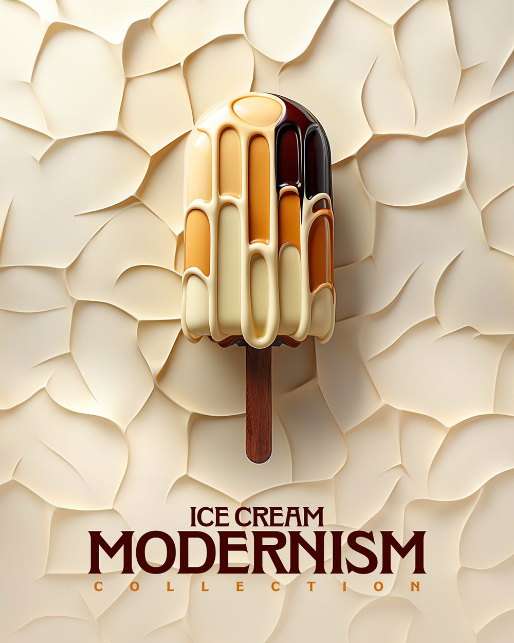 Ice cream inspired by modernism - created in Midjourney