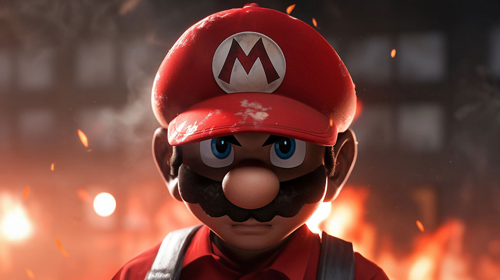 Super Mario character - created in Midjourney