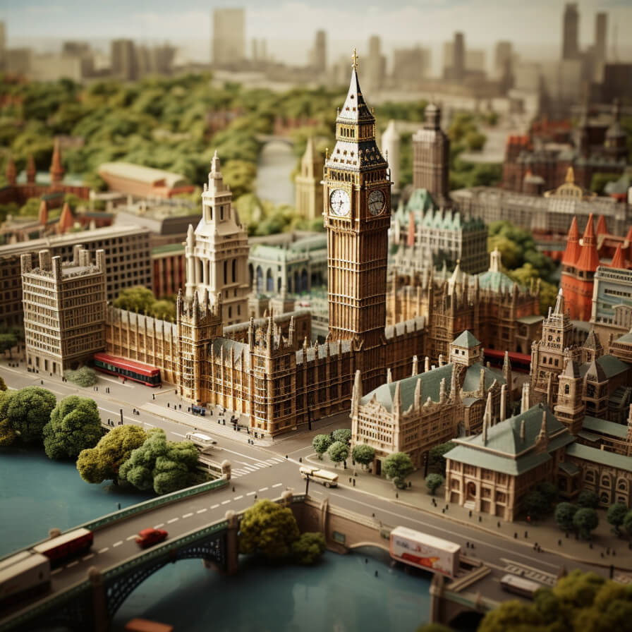 starting image of London, square - created by Midjourney