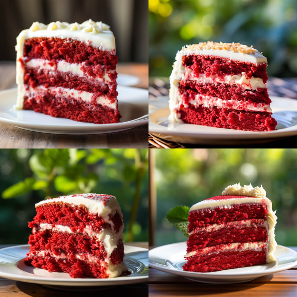 Red velvet cake - created in midjourney