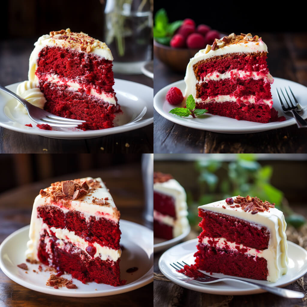 Red velvet cake - created in midjourney