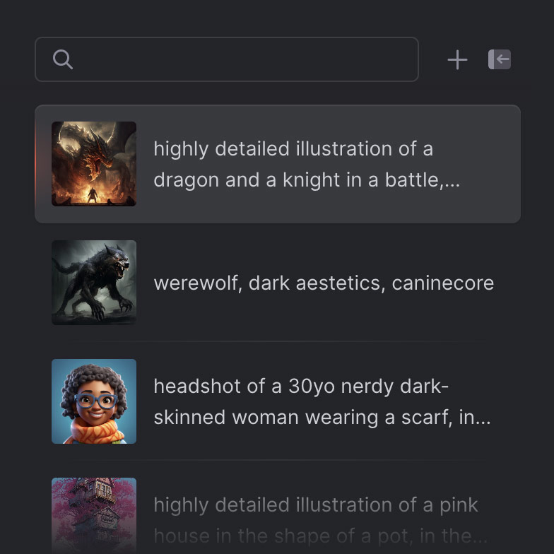 Preview of keyword library